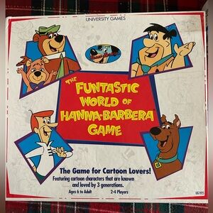 VTG The Funtastic World Of Hanna-Barbara Board Game Ages 6 And Above 2-4 Player